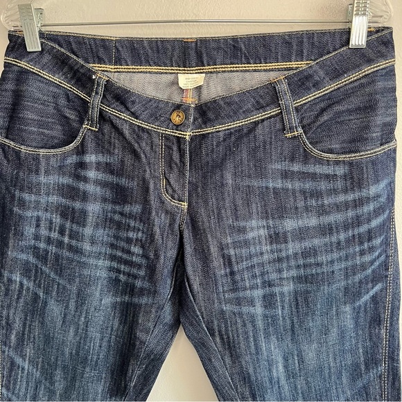 EVISU Indigo Genes Japan Selvedge Denim Jeans Low Rise Bootcut Size 30 Dark Wash - Picture 3 of 15